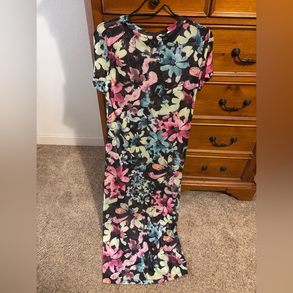 Steve Madden Multicolor Sheer Floral Maxi Dress - Picture 4 of 4